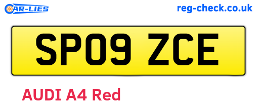SP09ZCE are the vehicle registration plates.