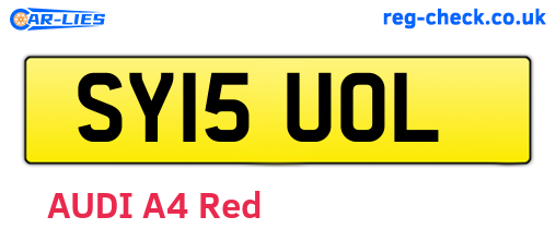 SY15UOL are the vehicle registration plates.