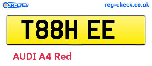 T88HEE are the vehicle registration plates.