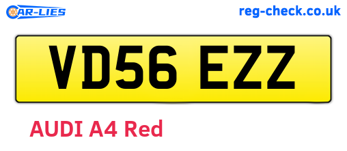VD56EZZ are the vehicle registration plates.
