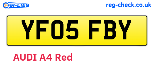 YF05FBY are the vehicle registration plates.