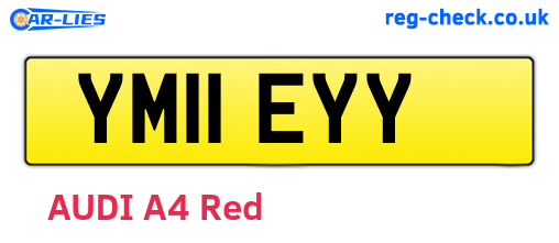 YM11EYY are the vehicle registration plates.