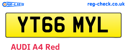 YT66MYL are the vehicle registration plates.
