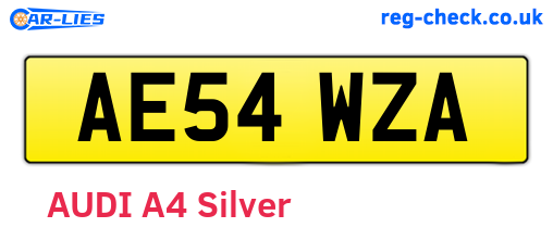 AE54WZA are the vehicle registration plates.