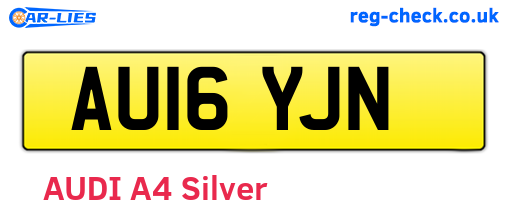 AU16YJN are the vehicle registration plates.