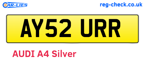 AY52URR are the vehicle registration plates.