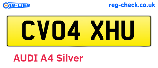 CV04XHU are the vehicle registration plates.