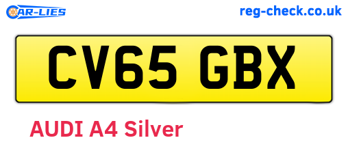 CV65GBX are the vehicle registration plates.