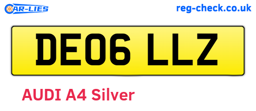 DE06LLZ are the vehicle registration plates.