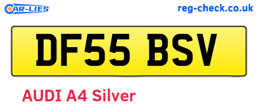 DF55BSV are the vehicle registration plates.