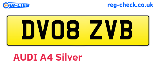 DV08ZVB are the vehicle registration plates.