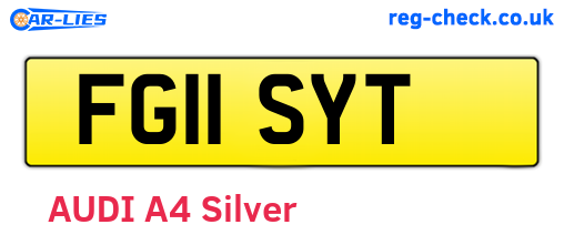 FG11SYT are the vehicle registration plates.