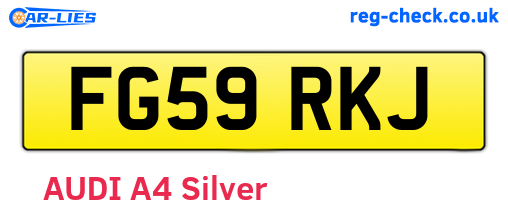 FG59RKJ are the vehicle registration plates.