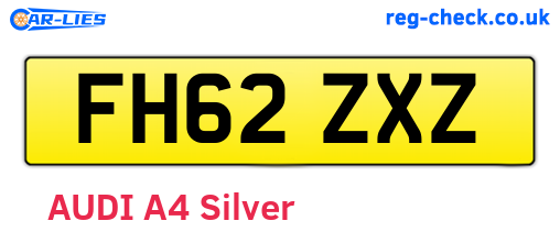 FH62ZXZ are the vehicle registration plates.