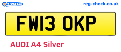 FW13OKP are the vehicle registration plates.