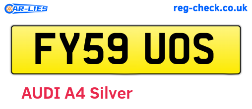 FY59UOS are the vehicle registration plates.