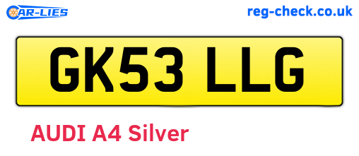 GK53LLG are the vehicle registration plates.