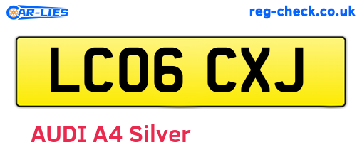 LC06CXJ are the vehicle registration plates.