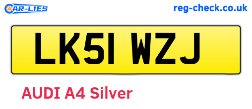 LK51WZJ are the vehicle registration plates.