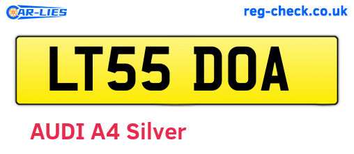 LT55DOA are the vehicle registration plates.