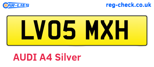 LV05MXH are the vehicle registration plates.