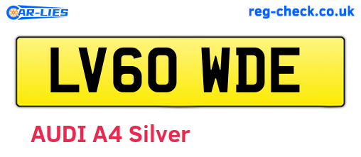 LV60WDE are the vehicle registration plates.