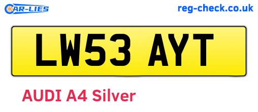 LW53AYT are the vehicle registration plates.