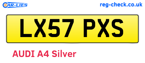 LX57PXS are the vehicle registration plates.