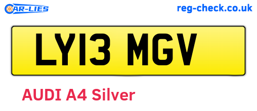LY13MGV are the vehicle registration plates.