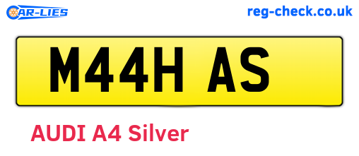 M44HAS are the vehicle registration plates.