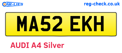 MA52EKH are the vehicle registration plates.