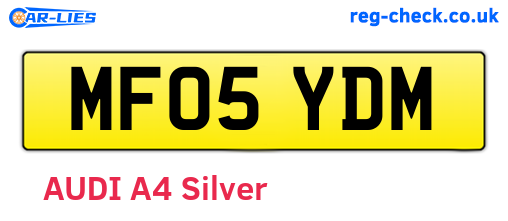 MF05YDM are the vehicle registration plates.