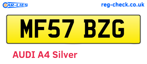 MF57BZG are the vehicle registration plates.