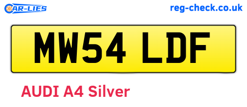 MW54LDF are the vehicle registration plates.
