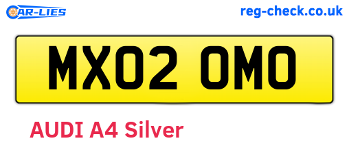 MX02OMO are the vehicle registration plates.
