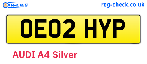 OE02HYP are the vehicle registration plates.