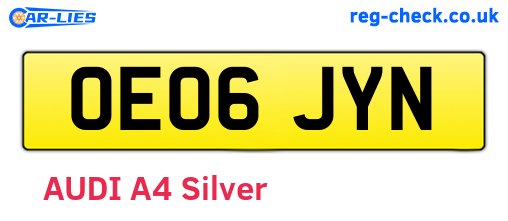 OE06JYN are the vehicle registration plates.