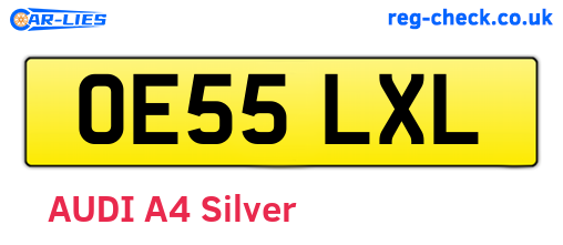 OE55LXL are the vehicle registration plates.