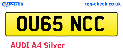 OU65NCC are the vehicle registration plates.