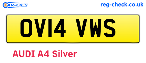 OV14VWS are the vehicle registration plates.