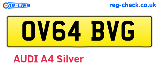 OV64BVG are the vehicle registration plates.