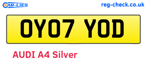OY07YOD are the vehicle registration plates.