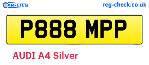 P888MPP are the vehicle registration plates.