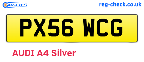 PX56WCG are the vehicle registration plates.