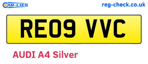 RE09VVC are the vehicle registration plates.