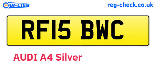 RF15BWC are the vehicle registration plates.