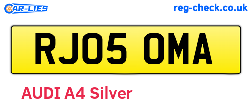 RJ05OMA are the vehicle registration plates.