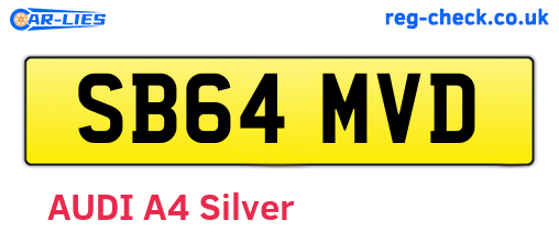 SB64MVD are the vehicle registration plates.