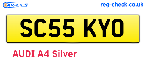 SC55KYO are the vehicle registration plates.