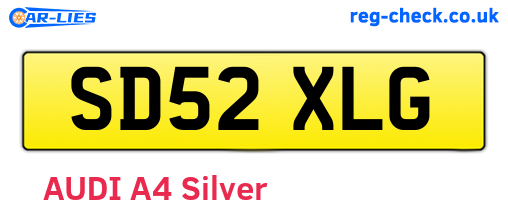 SD52XLG are the vehicle registration plates.